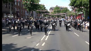 Schützenfest am 28 05 2023 Der Schützenkönig wird musikalisch zur Tribüne begleitet [upl. by Mcnelly484]