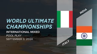 Italy vs India  Mixed Pool Play  2024 World Ultimate Championships [upl. by Sivatco105]