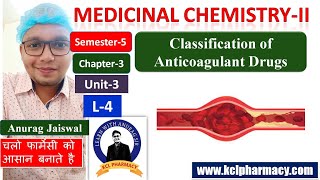 Natural Anticoagulants  Classification    L4 Ch3 Unit3  Medicinal ChemistryII 5th Sem [upl. by Anwahsat]