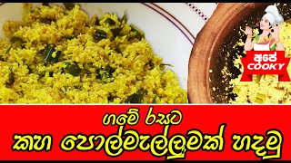 ගමේ රසට පොල්මැල්ලුමක් හදමු  ape cooky  pol mallum recipe [upl. by Gebelein]