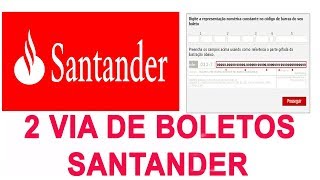 SANTANDER 2 VIA BOLETO VENCIDO OU NÃO VENCIDO  2 VIA DE BOLETO SANTANDER RAPIDAMENTE [upl. by Felisha893]