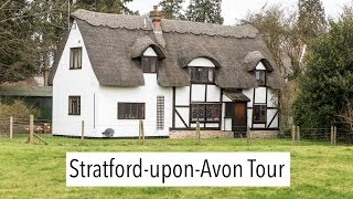 STRATFORDUPONAVON TOUR  Shakespeares Birthplace  Anne Hathaways Cottage  Theater  Shops [upl. by Chadburn]