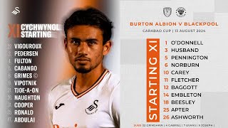 🔴LIVE DEBUT NATHAN TJOEAON amp ELKAN BAGGOTT  SWANSEA CITY amp BLACKPOOL FC  CARABAO CUP [upl. by Anwahsed]