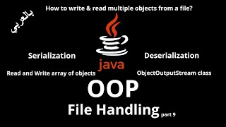 076 JAVA  File Handling Serialization and Deserialization Read amp Write multiple objects [upl. by Ahsitruc287]