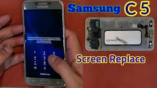 Samsung Galaxy C5 touch screen Replacement  disassambly SmC5000  Teardown Samsung smC5000 [upl. by Aitnahs]