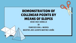 Demonstration of collinear points by means of slope [upl. by Nitnilc]