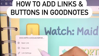 How to add links and buttons to GoodNotes  Shorts [upl. by Held]