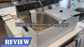 WICHEMI Commercial Deep Fryer Review  Awesome WICHEMI Deep Fryer [upl. by Neila872]