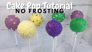 How to Make Perfect Cake Pops at Home No Frosting Needed  Mardi Gras Cake Pops [upl. by Lilian]