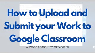 How to submit assignment in Google Classroom tutorial [upl. by Charin]