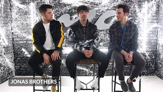 Jonas Brothers on their Leading Ladies in quotSuckerquot Video [upl. by Islek]