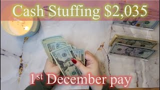 Cash Stuffing 2035  Sinking Funds  Savings Challenges  1st December 2024 pay [upl. by Mastat554]