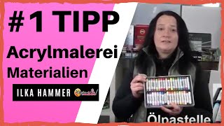 Acrylbilder malen  Ölpastell Stifte  1 Tipp  8 besten Materialien zum Acrylbilder malen lernen [upl. by Sigsmond]