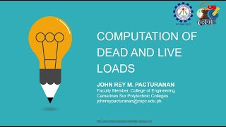 RC Design Computation of Dead and Live Load of Structures [upl. by Idissac]