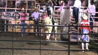 Bull rider Clayton Savage with a 90 point ride on 652 Sunset [upl. by Dickinson]