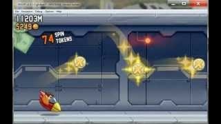 Jetpack Joyride with cheats on ppsspp for the pc Highest Score with cheats [upl. by Rotceh]