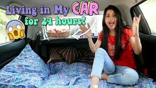 Living in my car for 24 HOURS and this is what happened 😱😭 [upl. by Eico]