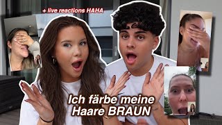 Ich bekomme BRAUNE HAARE amp PRANKE meine Freunde🤫 VLOG [upl. by Normy]