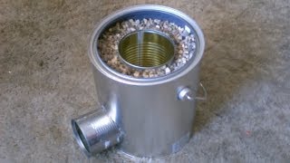 Homemade TIN CAN Rocket Stove  DIY Rocket Stove  Awesome Stove  EASY instructions [upl. by Jacquet912]