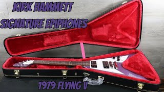 FIRST LOOK At KIRK HAMMETT EPIPHONE 1979 Flying V Guitars [upl. by Durrace287]