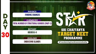 Day 30  STAR  FINDING Changes Isomers MEIOSIS amp ENDOCRINE GLANDS  srichaitanyagosala [upl. by Weingarten752]