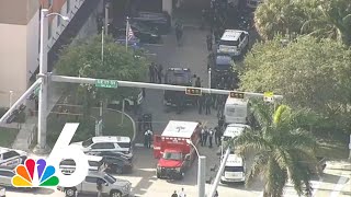 Fort Lauderdale Police officer hospitalized suspect dead after hotel shootout [upl. by Aronel]