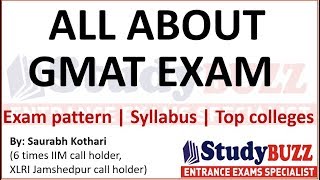 All about GMAT exam  Exam pattern top colleges cutoffs syllabus sectional analysis [upl. by Nolyak795]