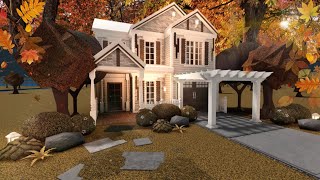 bloxburg 🪵 no advanced placing two story autumn house ꒰ exterior build ꒱ [upl. by So]