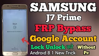 Samsung J7 Prime FRP Bypass  Without Pc  Android 810  Google Account Bypass  New Method 2023 [upl. by Aneem]