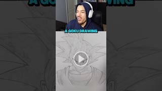 GOKU UNDRAWING TUTORIAL 💀 Credit MarkLiamSmith anime manga shorts [upl. by Nicki]