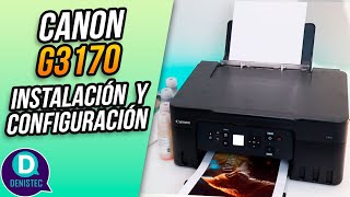 Canon G3170  Instalación de tintas y configuración en Windows ✅ [upl. by Ceil]