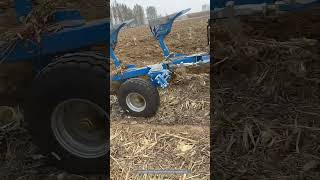 Use A Tractor To Drag ThreeShare Plow For Tilling The Land [upl. by Obellia]