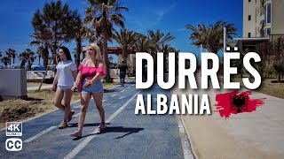 Tour of Durrës Beach Promenade  Durrës Albania 🇦🇱 [upl. by Murry]