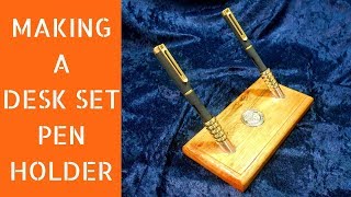 Making a desk set pen holder Pen holder [upl. by Elleneg436]