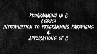 Introduction to programming paradigms and applications of C in programming in C Tamil [upl. by Suravart141]