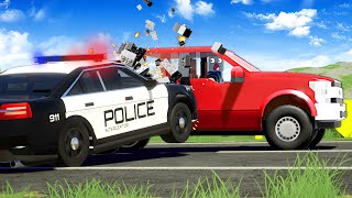 Lego Police Chase INDESTRUCTIBLE Truck Brick Rigs [upl. by Mendel]