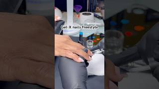 GelX nails amp freestyle design gelxnails gelx naildesigns freestylenails [upl. by Adroj721]