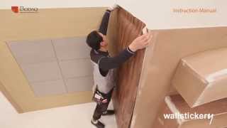 How to hang self adhesive wallpaper tutorial for beginner [upl. by Salesin]