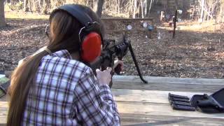 First time shooting an AR15  DPMS A15 Rifle [upl. by Einitsed]