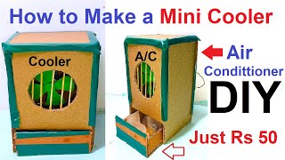 how to make air cooler working model science project exhibition  air conditioner  ac  howtofunda [upl. by Acinad]