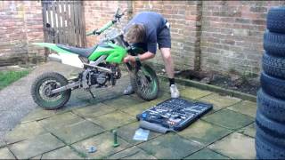 Orion 125cc Pit Bike  Throttle Cable Change TimeLapse [upl. by Atteirneh]