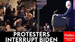 SHOCK MOMENTS Protesters Repeatedly Interrupt Biden During South Carolina Speech [upl. by Anaiviv]