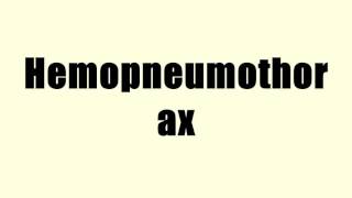 Hemopneumothorax [upl. by Varien]