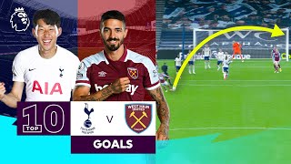 10 Premier League SCREAMERS  Spurs vs West Ham  Son Heungmin amp Manuel Lanzini [upl. by Cairistiona]