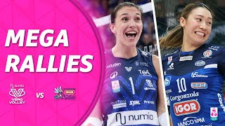 MEGA RALLIES of the match Milano  Novara  Serie A1 Tigotà 2425  Lega Volley Femminile [upl. by Myk]