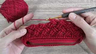 Super Easy Crochet Purse Bag With Zipper🔥🔥Celtic Weave Stitch🔥🔥🔥 [upl. by Hartmann712]