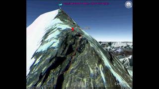 Mount Everest North Ridge Climbing Route in 3D [upl. by Andris]