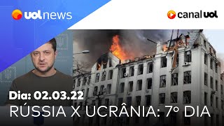 Guerra na Ucrânia últimas notícias vídeos e situação no 7º dia de ataques da Rússia  UOL News [upl. by Bergen]