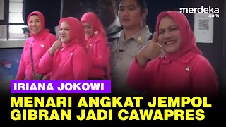 Iriana Jokowi Menari dan Angkat Jempol Ditanya Soal Gibran Jadi Cawapres [upl. by Anik]