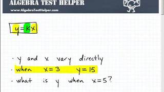 ALGEBRA 1 Learn and Understand Direct Variation [upl. by Hyacinthe678]